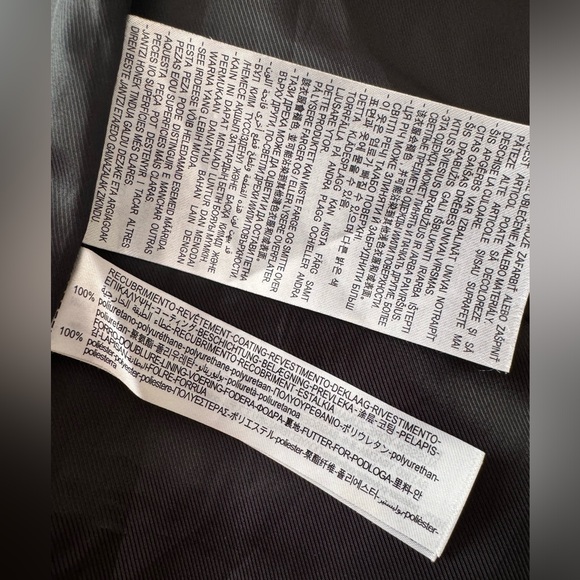 ZARA Faux Leather Blazer, Two Button Front, Pockets, Size S - Picture 9 of 12